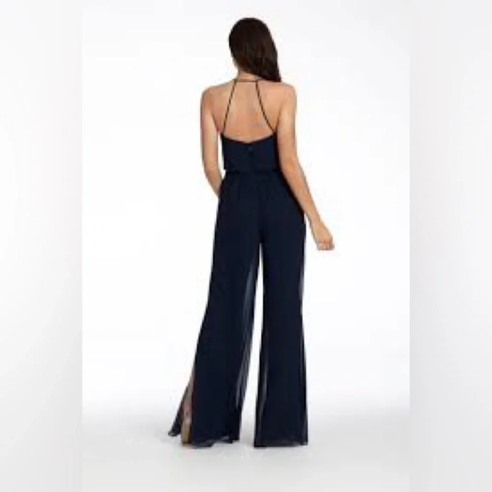 Hayley Paige Bridal Wedding Chiffon Jumpsuit Style 5710 Ivory - Picture 2 of 11